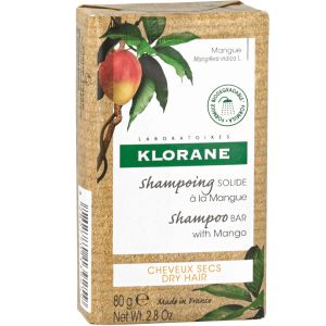 Shampoing solide nutrition à la mangue pour cheveux secs                                - Klorane