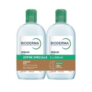 Eau Micellaire nettoyante purifiante S&eacute;bium H20 - 1L                                - Bioderma