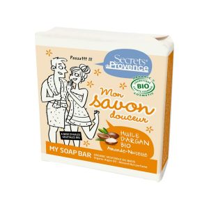 Savon bio à l’huile d’argan & au parfum amande-noisette                                - Secrets de Provence