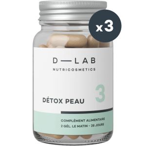 Compl&eacute;ment alimentaire D&eacute;tox Peau - 3 mois                                - D-LAB Nutricosmetics