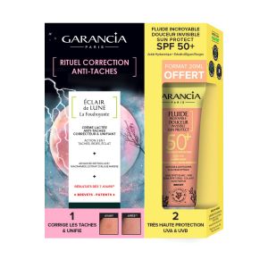 Coffret rituel correction anti-taches avec Fluide incroyable douceur invisible SPF50+ offert                                - Garancia