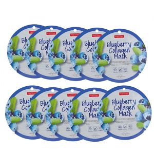 PUREDERM - Circle Mask - Blueberry Collagen - 10pcs Set