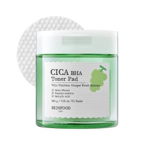 SKINFOOD - Tampon tonique Shine Muscat Cica BHA - 200g/70pads