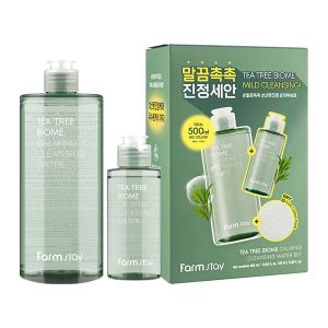 Farm Stay - Coffret d'eau nettoyante apaisante Tea Tree Biome - 400ml + 100ml