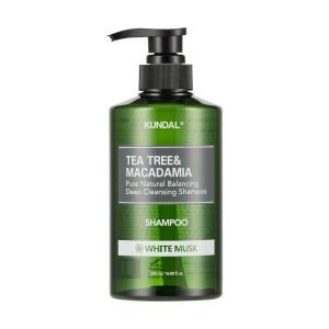 KUNDAL - Shampoing nettoyant en profondeur &agrave; l'arbre &agrave; th&eacute; et &agrave; la macadamia - 500ml - White Musk