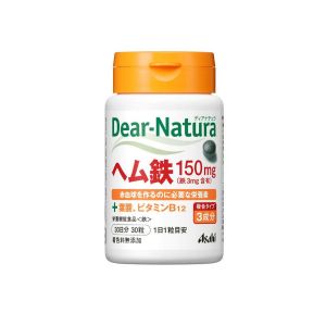 Asahi - Dear Natura Fer h&eacute;minique 150 mg, 30 jours d'approvisionnement - 30 tablets