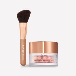 Shimmering Blush Perles en Poudre Scintillante Peachy Paradise & Mini Pinceau à Poudre