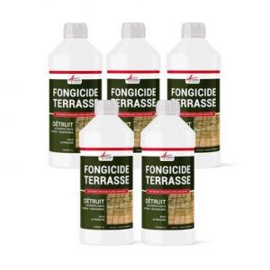 Antimousse - Fongicide Anti d&eacute;p&ocirc;t vert concentr&eacute; pour terrasse et sols - ANTI-D&Eacute;P&Ocirc;T VERT.-5 L (5 x 1L)