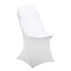 Housse blanche de chaise pliante