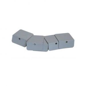Arr&ecirc;ts aluminium pour profil de bordure toiture polycarbonate (x5) Aluminium, E : 16 mm