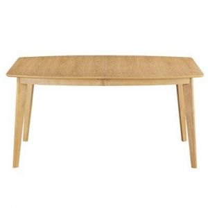 Table &agrave; manger extensible scandinave en bois clair L150-200 LEENA -