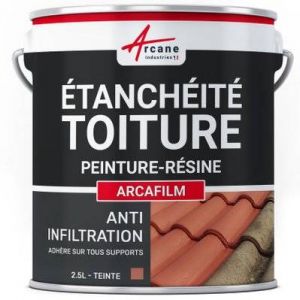 Résine Étanchéité Coloré - Revêtement pour Toiture et Tuile : ARCAFILM-2.5 L Tuile