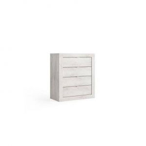 Armoire BASIC - 4 tiroirs - 70 x 78 x 35 cm - chêne