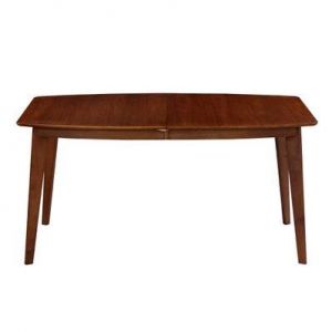 Table &agrave; manger extensible scandinave noyer L150-200 cm LEENA -