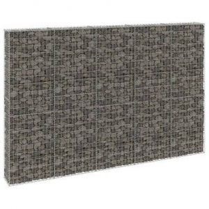 vidaXL Mur en gabion avec couvercles Acier galvanis&eacute; 300x30x200 cm