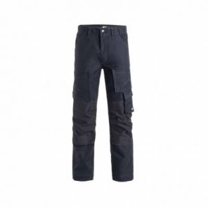 Pantalon de travail multipoche ÉPERVIER - 310 g/m² - renforts Oxford 600D + enduction PU - taille 44 - bleu marine