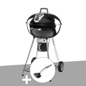 Barbecue &agrave; charbon Napol&eacute;on Rod&eacute;o 57 cm sur pied + Brosse pour grill