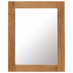 Miroir mural 40x50 cm en bois de chêne massif DEC022746