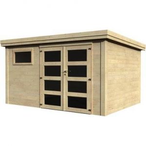 Abri jardin bois "Paolo" - 10 m² - 3.65 x 2.75 x 2.16 m - 28 mm