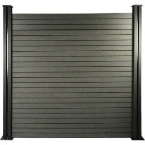 Lot de 6 lames composite de clôture - L160 cm x l25.8cm x ép. 2cm - Ardoise