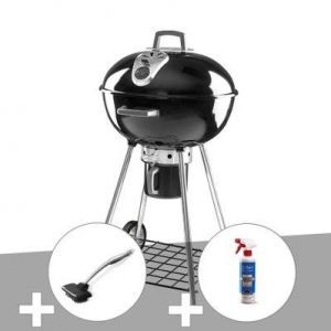 Barbecue &agrave; charbon Napol&eacute;on Rod&eacute;o 57 cm sur pied + Brosse pour grill + Nettoyant grill 3 en 1