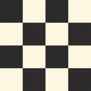 Sol PVC Best - Motif carrelage Damier Blanc Noir - Rouleau de 3m x 7m