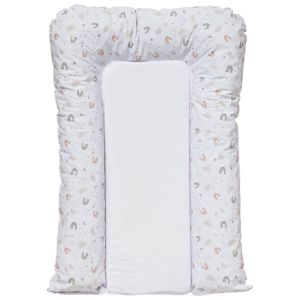 Matelas &agrave; langer Flocons 50x70 cm - Matelas &agrave; langer pour b&eacute;b&eacute; en PVC - Arc en ciel