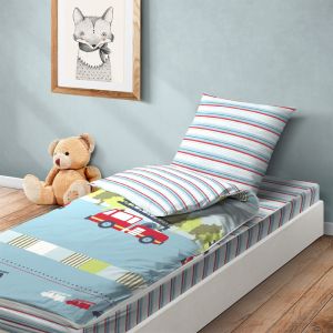 Caradou Parure de Lit Enfant Pompier : Taille - 90x140cm