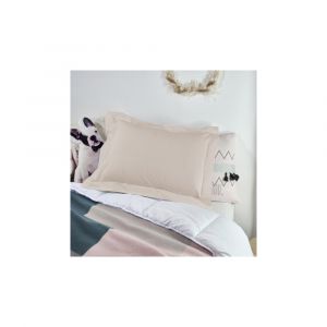 Taie d'oreiller enfant percale - beige : Taille - 40x60cm