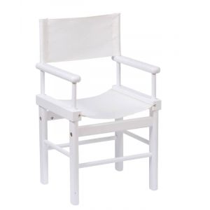 Fauteuil metteur en scène blanc personnalisable Moulin Roty