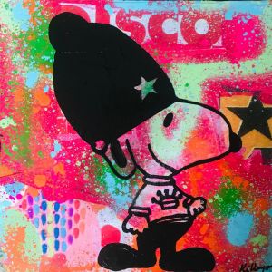 Peinture Snoopy london par Kikayou | Tableau Pop-art - Graffiti - Icones Pop