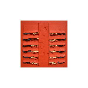 Peinture Le signe rouge par Clisson Gérard | Tableau Abstrait - Minimaliste
