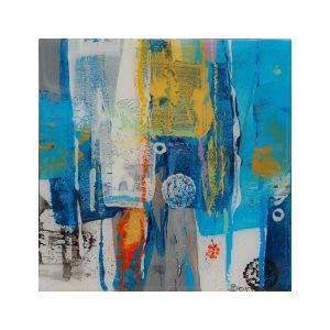 Peinture Misty blue par Bonetti | Tableau Abstrait - Acrylique - Minimaliste