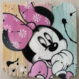 Peinture F2 Minnie par Marie G. | Tableau Pop-art - Acrylique, Bois - Icones Pop