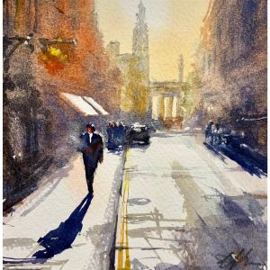 Peinture London St Martin's Lane par Jones Henry | Tableau - Aquarelle