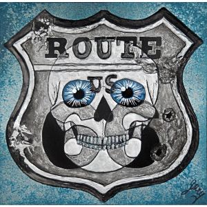 Peinture Route 66 par Geiry | Tableau Figuratif