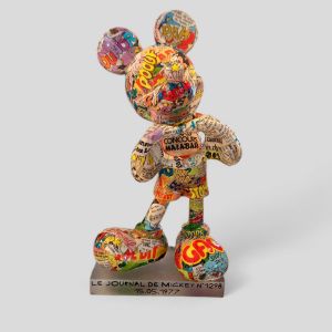 Sculpture Mickey 1298 par Atelier RingArt | Tableau Pop-art - Papier, R&eacute;sine - Cin&eacute;ma, Enfant, Icones Pop
