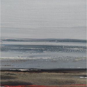 Peinture Silence gris par Guy Viviane | Tableau Abstrait - Huile - Minimaliste