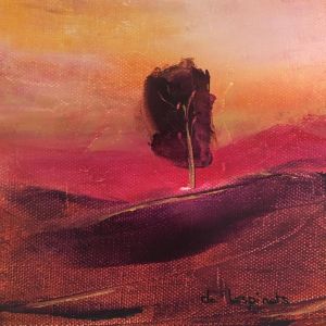 Peinture Paysage Rouge 2 par Chebrou de Lespinats Nadine | Tableau Abstrait - Huile - Paysages, Minimaliste