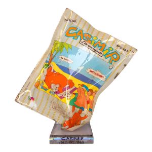Sculpture Casimir N&deg;2/1983 par Atelier RingArt | Tableau Pop-art - R&eacute;sine, Upcycling, Papier - Cin&eacute;ma, Enfant, Soci&eacute;t&eacute;