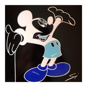 Peinture mickey in xray par Mestres Sergi | Tableau Pop-art - Graffiti, Acrylique, Carton - Icones Pop