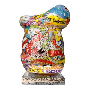 Sculpture Donald N&deg;542/2019 par Atelier RingArt | Tableau Pop-art - R&eacute;sine, Papier, Upcycling - Soci&eacute;t&eacute;, Cin&eacute;ma, Enfant