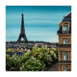 Peinture Madame la tour Eiffel par Touras Sophie-Kim | Tableau Figuratif - Huile - Paysages