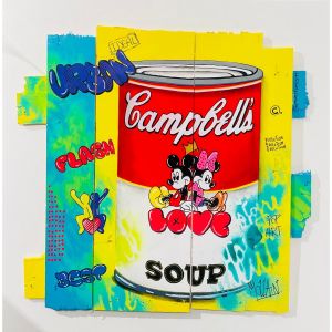 Peinture Mick &#38; Minnie par Molla Nathalie | Tableau Pop-art - Icones Pop