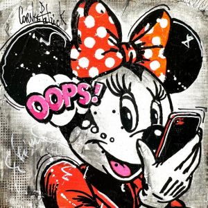 Peinture Minnie Mouse, oops par Cornée Patrick | Tableau Pop-art - Graffiti, Huile - Cinéma, Enfant, Icones Pop