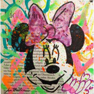 Peinture Minnie par Miller Jen | Tableau Street Art - Icones Pop