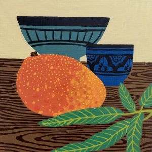 Peinture Nature morte &agrave; la Mangue par Castillon Camille | Tableau Art na&iuml;f - Acrylique - Natures mortes