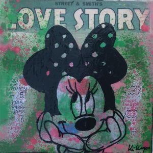 Peinture Minnie par Kikayou | Tableau Pop-art - Graffiti - Icones Pop