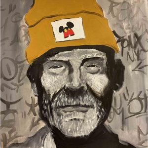 Peinture Anton jake par Paris Sketch Culture | Tableau Pop-art - Acrylique - Portraits, Icones Pop, Noir &#38; blanc
