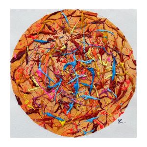 Peinture Rencontres à la mer rouge par Cantin Rose | Tableau Abstrait - Acrylique - Minimaliste